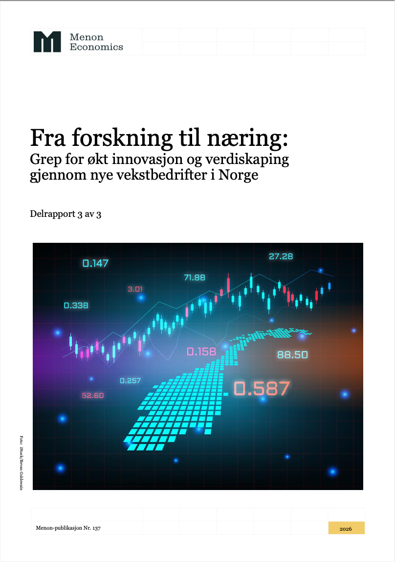 Kommersialisering av Fo U i Norge Menon rapport nr 137 2026