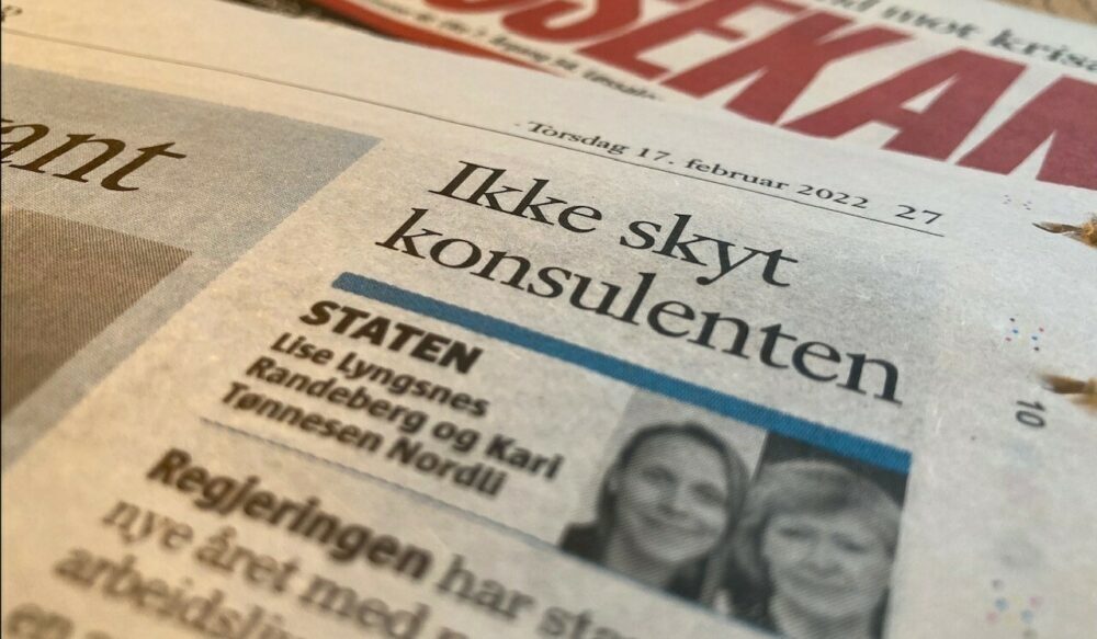 Ikke skyt konsulenten